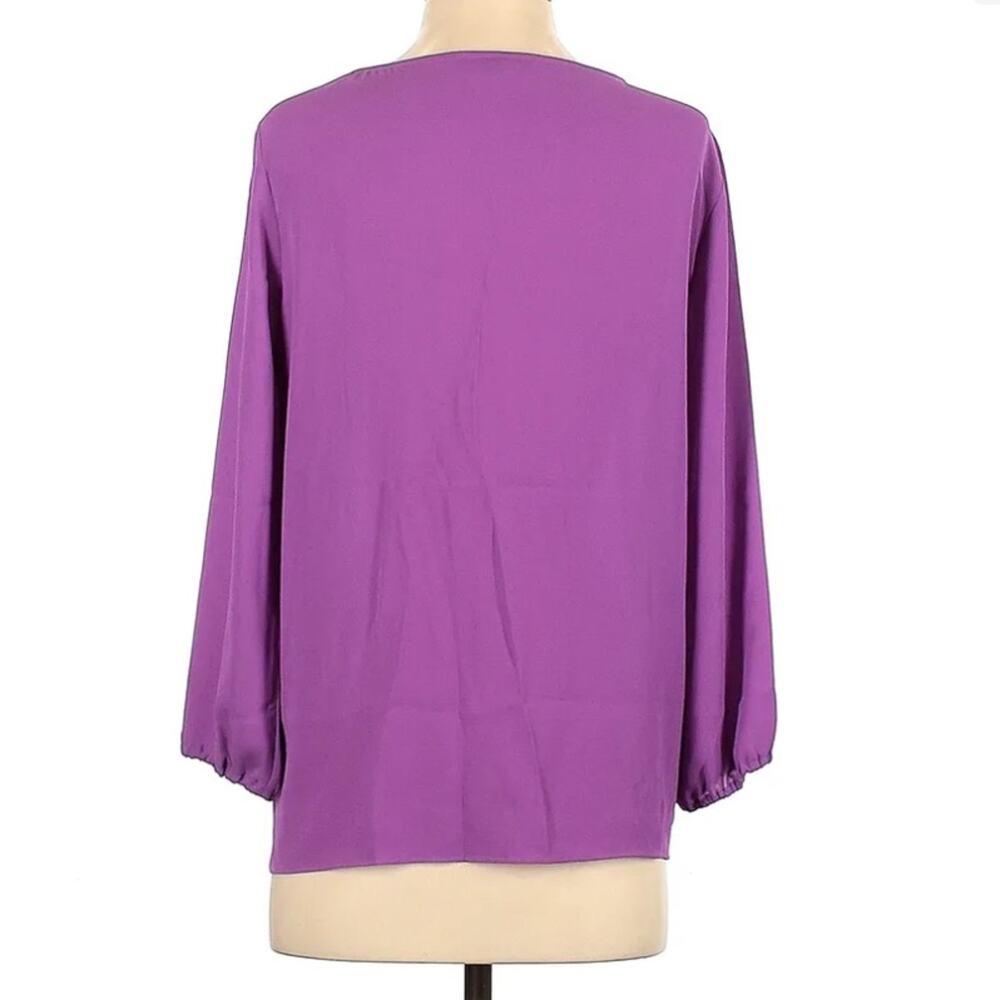 Banana Republic Women Purple Long Sleeve Blouse Size XS - Picture 2 of 8
